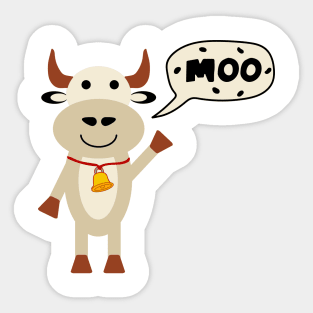 Vacas kawai Sticker